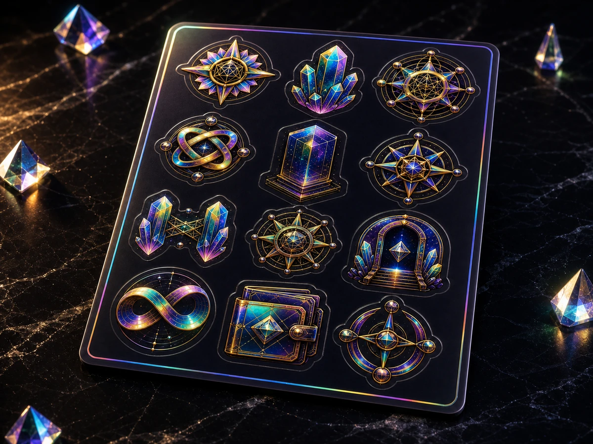 Product artwork for SpaceCash x VORATH Currency Sticker Sheet 12