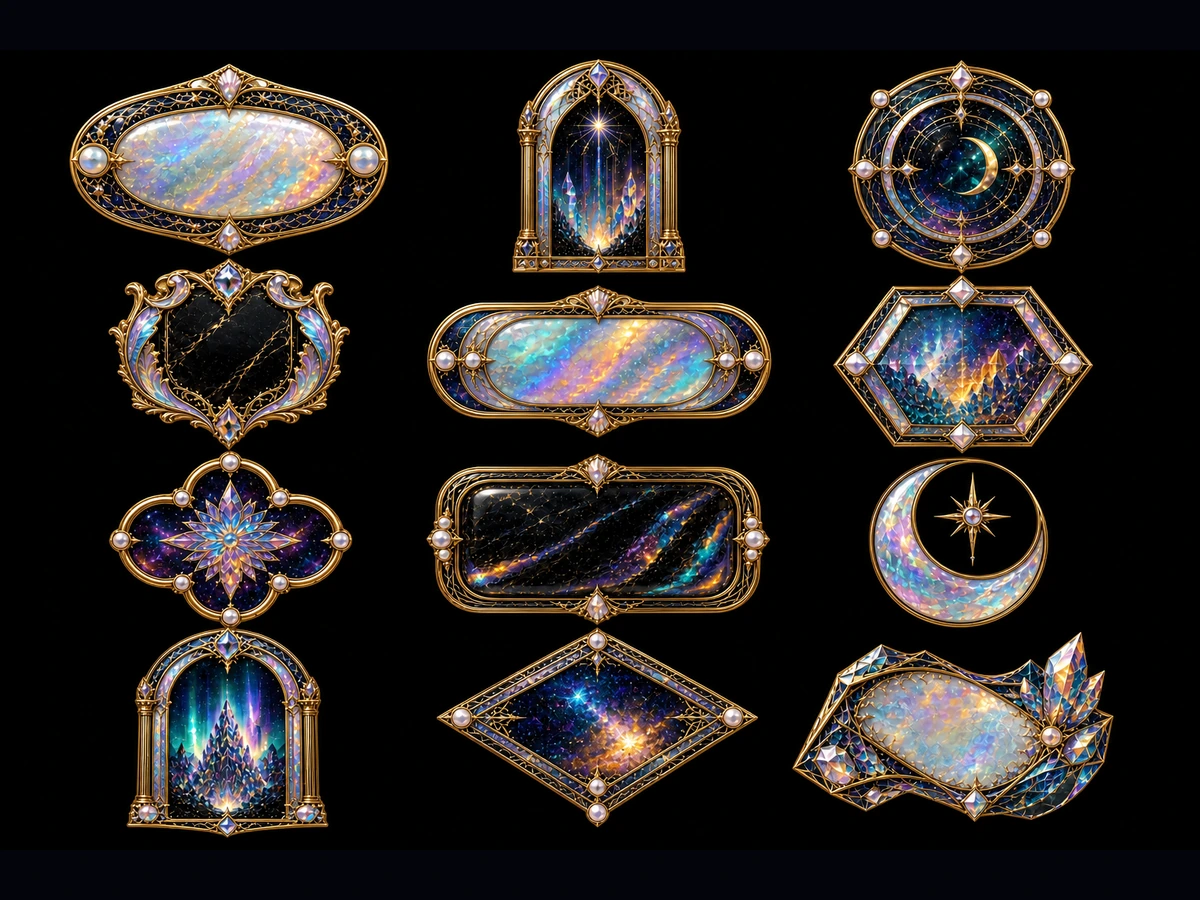 Product artwork for Chromatic Ornamental Label Art Pack 12