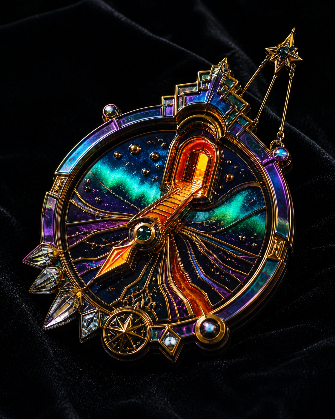 Rainbow Tuesday-Route Compass Pin concept mockup