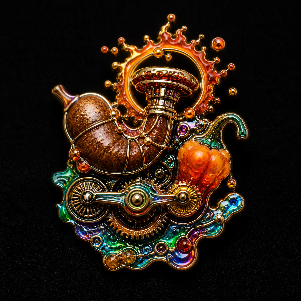 Rainbow Tamarind-Datil Engine Pin concept mockup