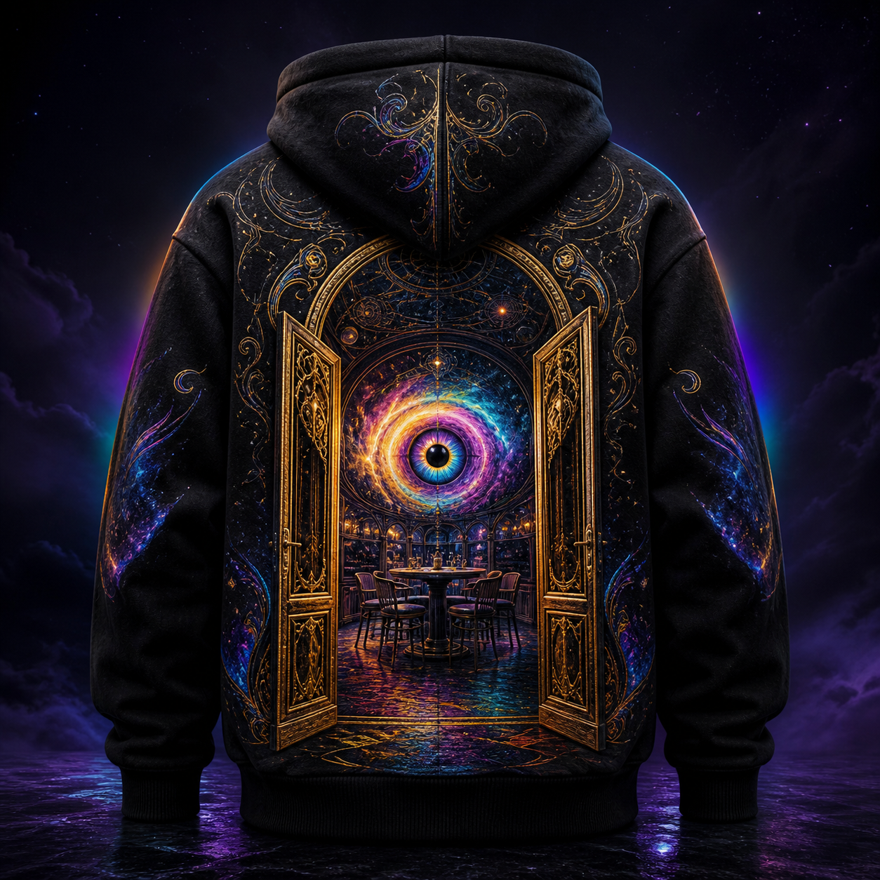 Waiting-Room Portal Hoodie concept mockup