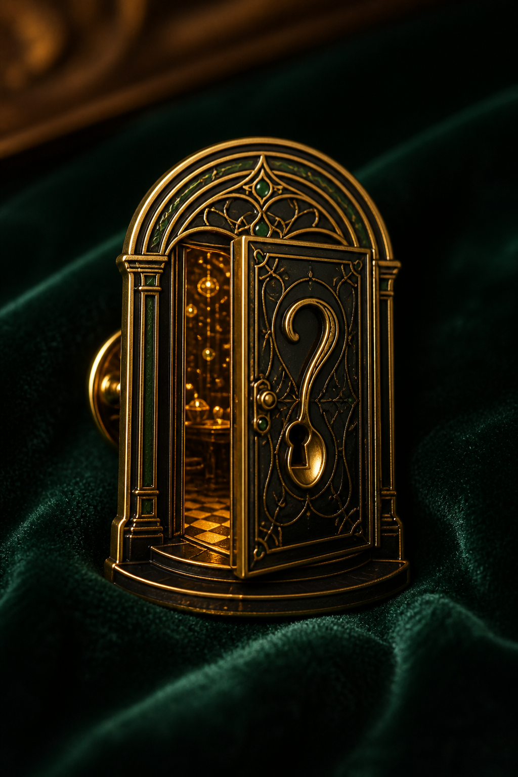 Door-Key Enamel Pin concept mockup