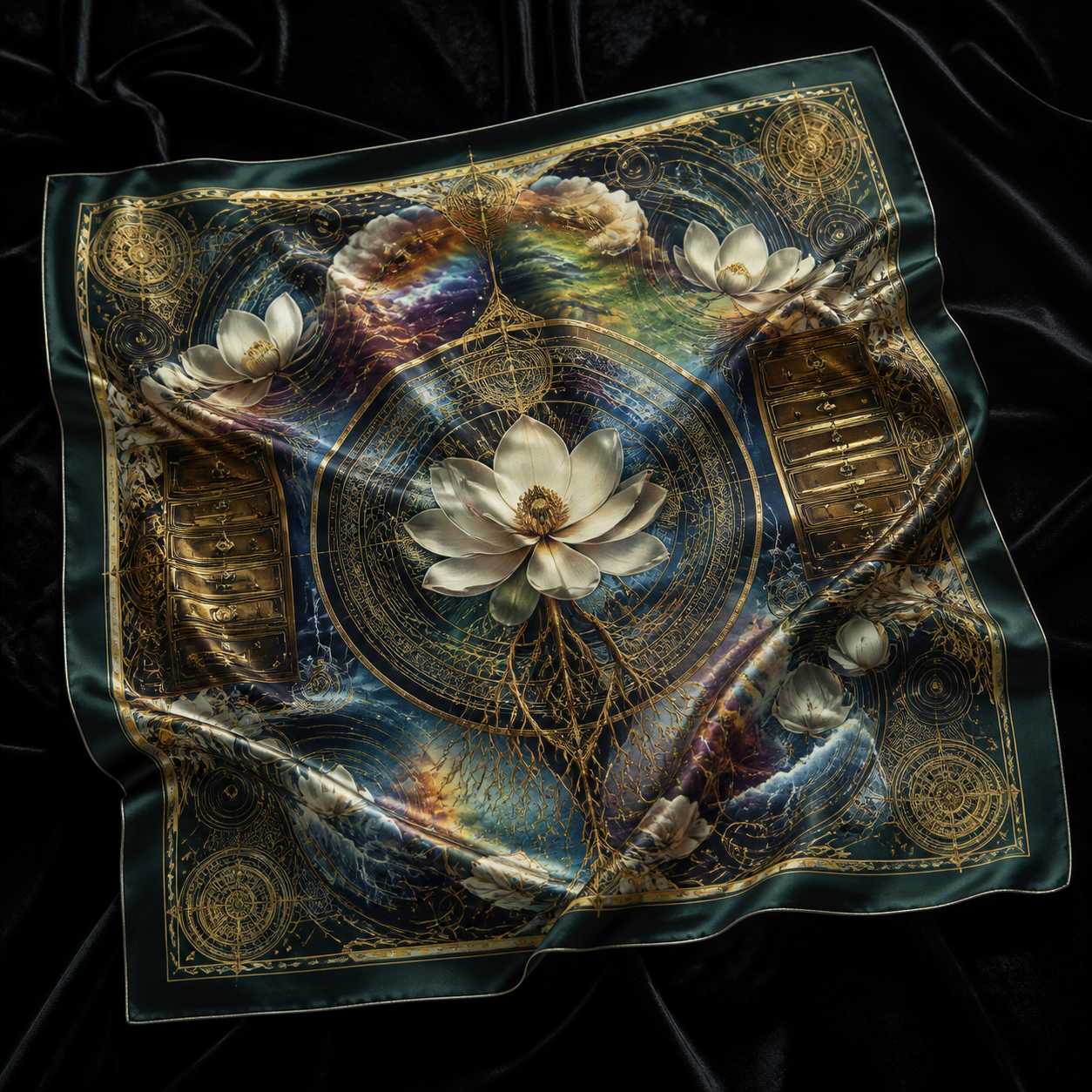 Weather Witness Silk Scarf concept mockup