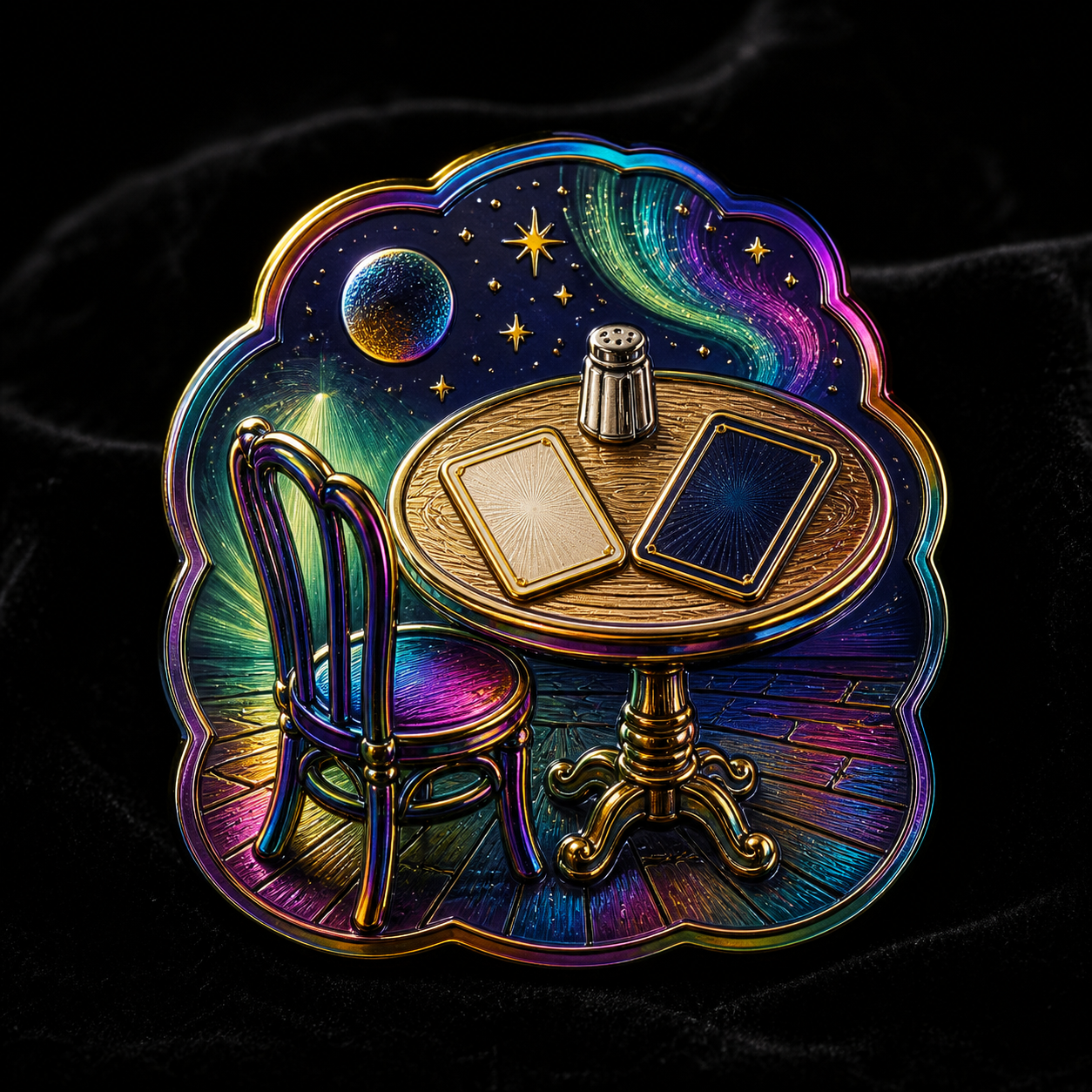 Rainbow Open / Notice Table Pin concept mockup