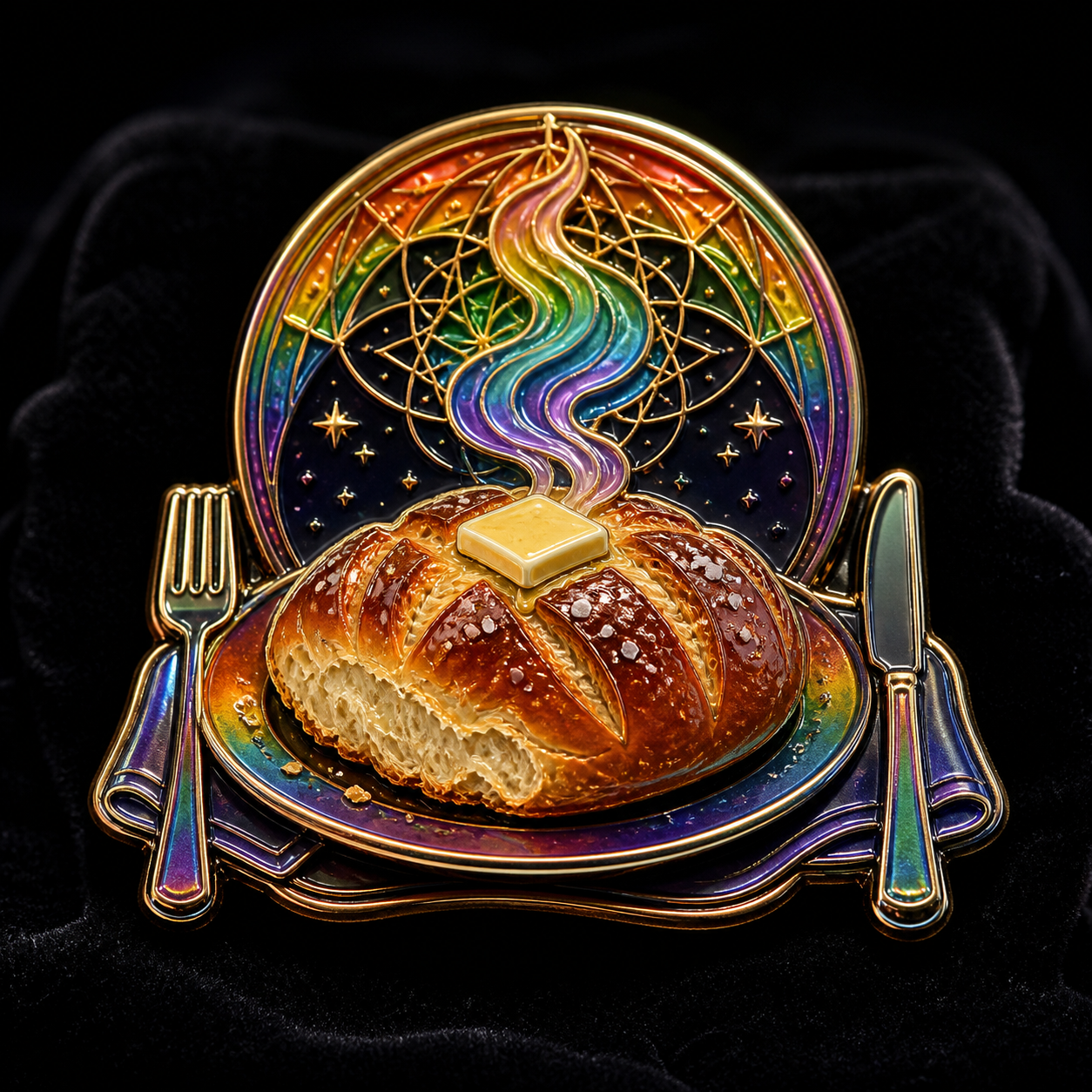 Rainbow Bread-Before-Permission Pin concept mockup