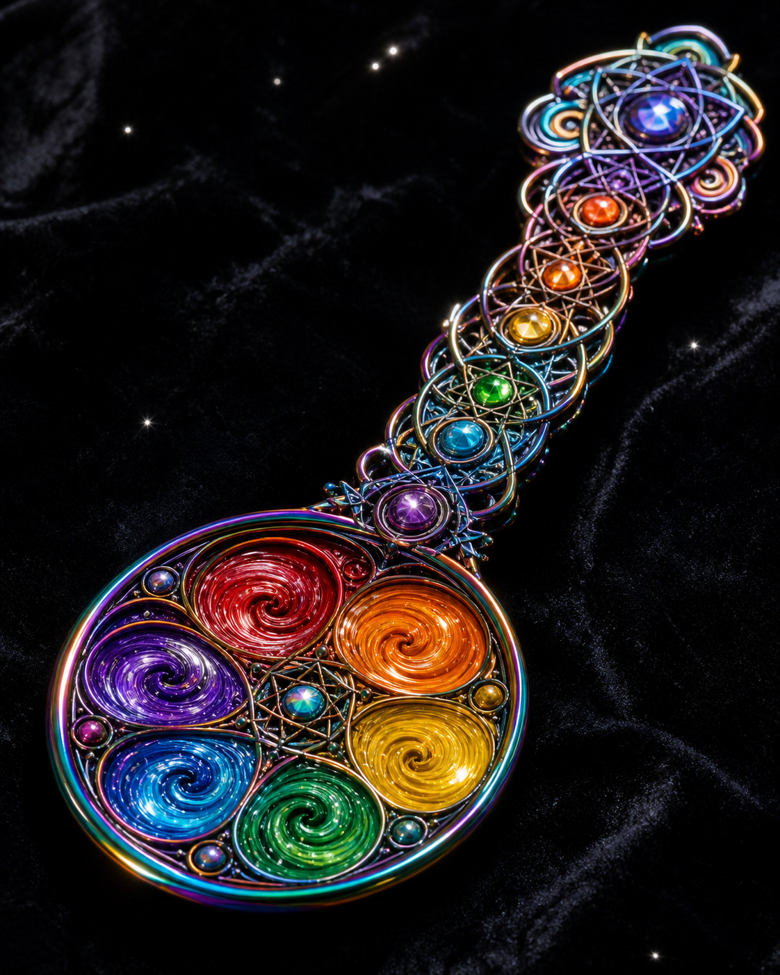 Six-Flavor Cosmic Spoon Pin concept mockup