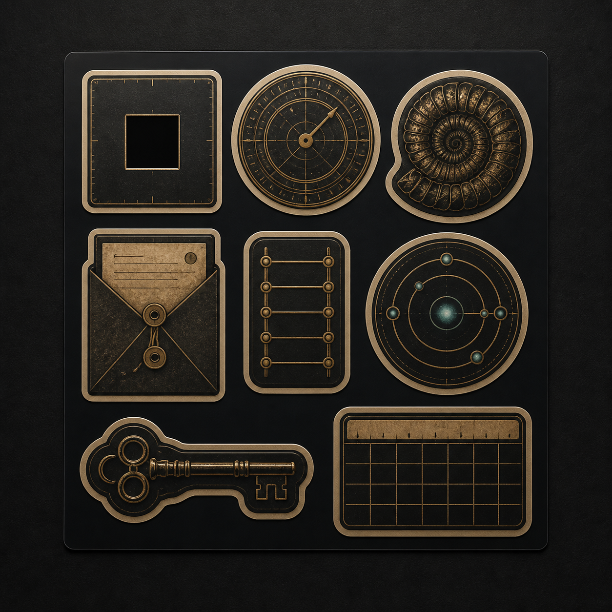 Null Calendar Sticker Sheet concept mockup