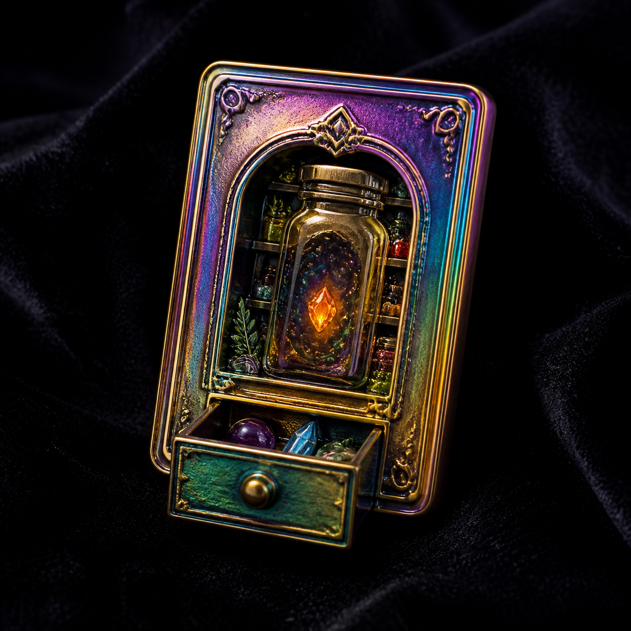Rainbow Inventory-Card Pin concept mockup