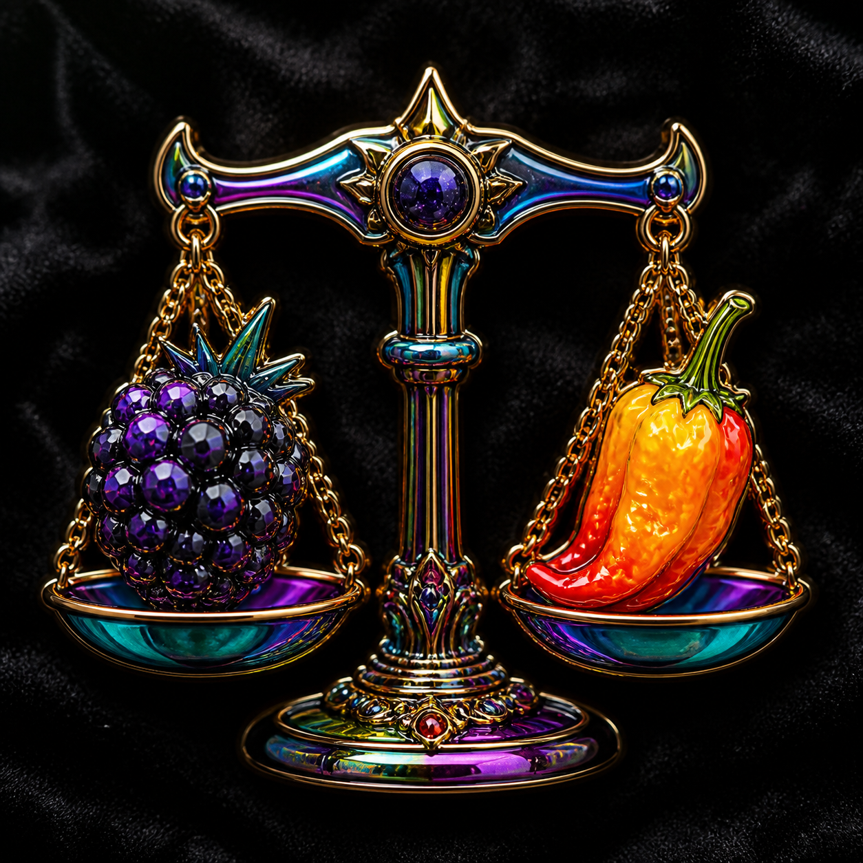 Rainbow Voidberry-Scale Pin concept mockup