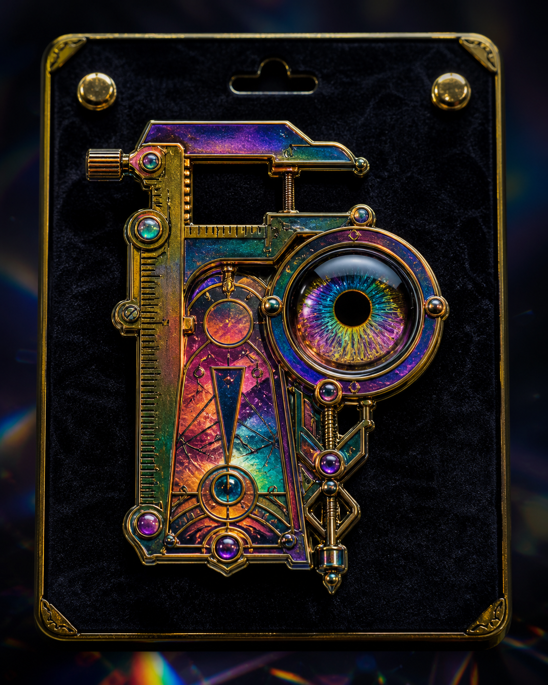 Rainbow Font-Measure Gauge Pin concept mockup