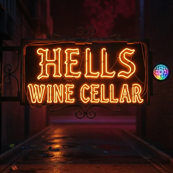 Hells Wine Cellar neon sign