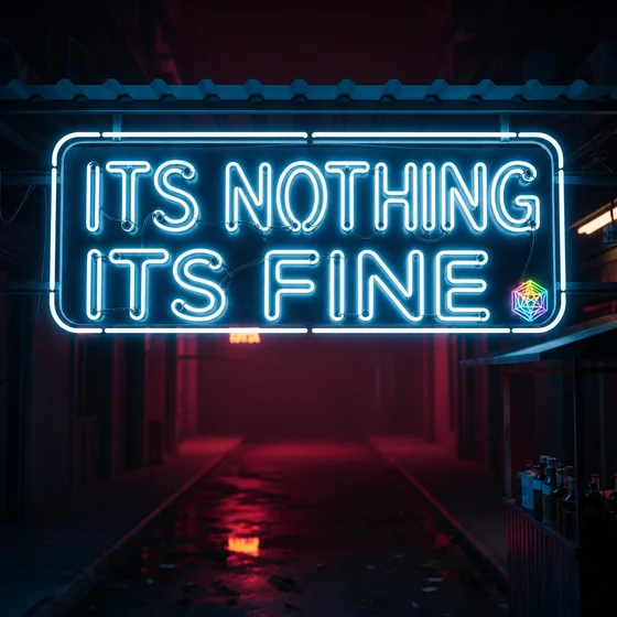Its Nothing Its Fine neon sign