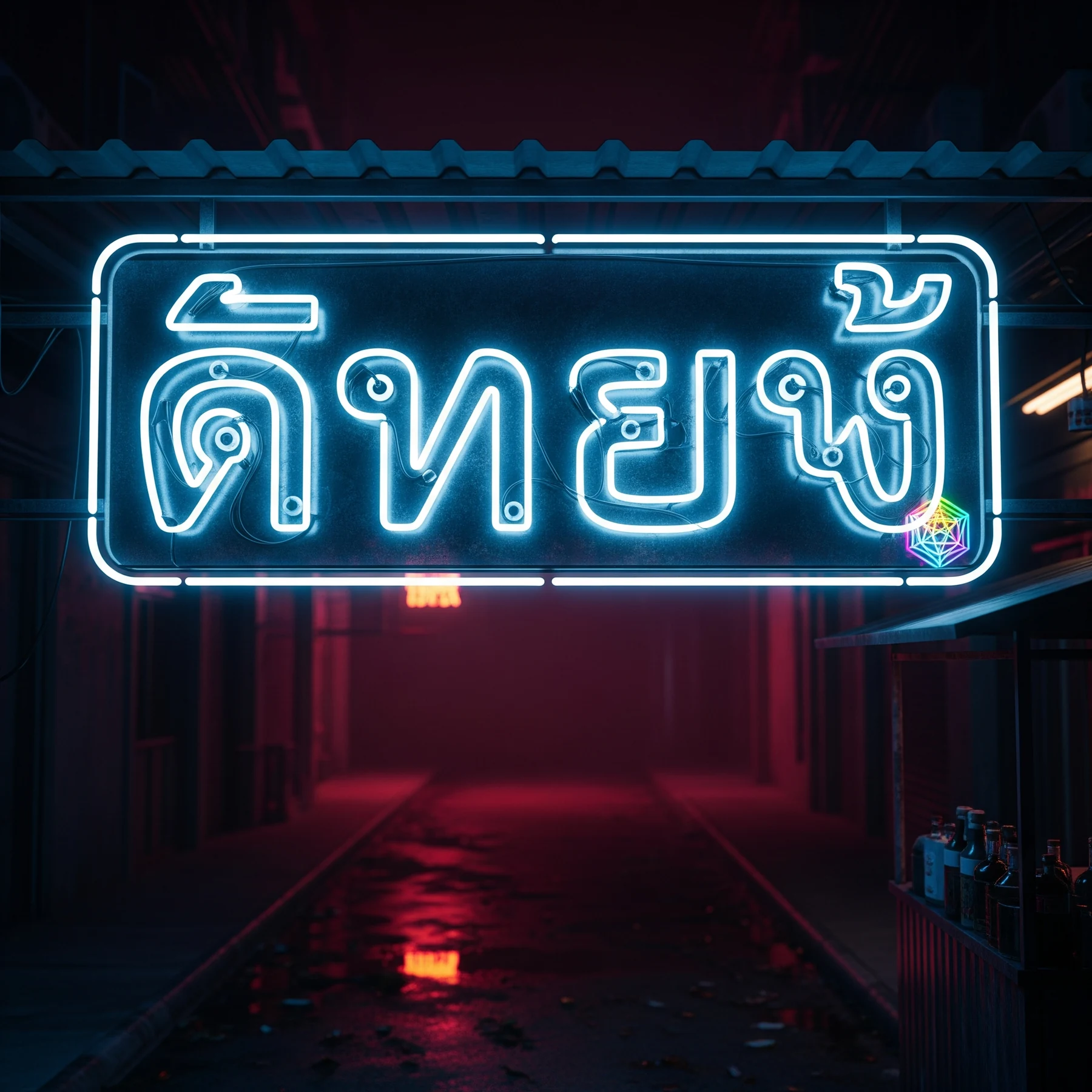 Babel Afterimage 17 abstract dream-language neon artifact