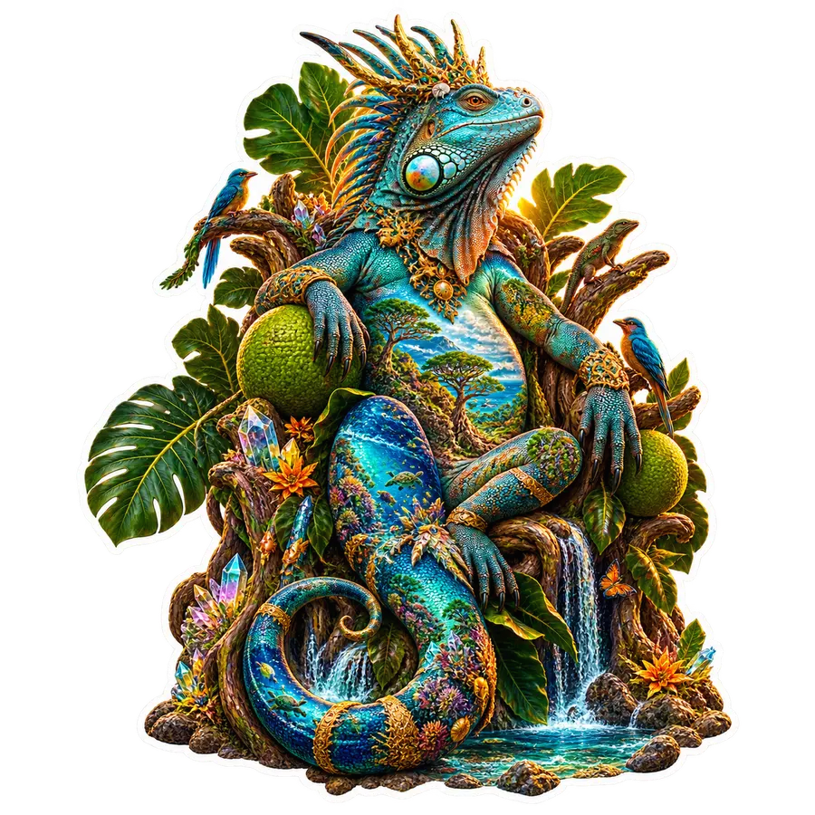 Blue Iguana Breadfruit Throne