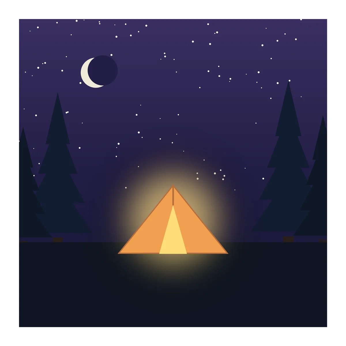 Tent Under Stars