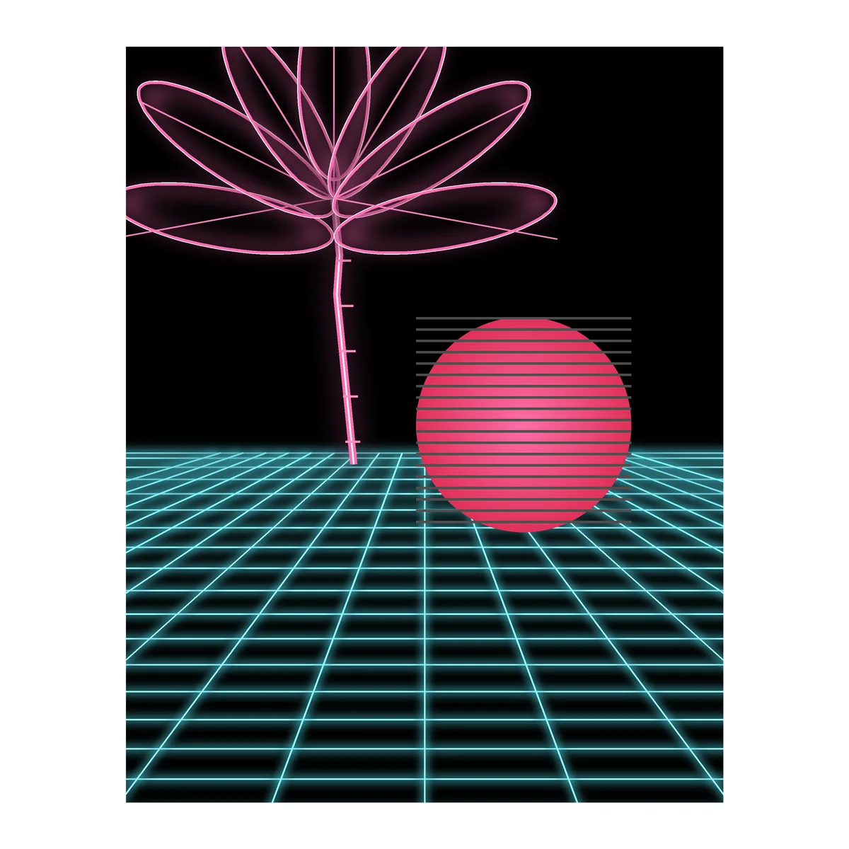 Vaporwave Palm