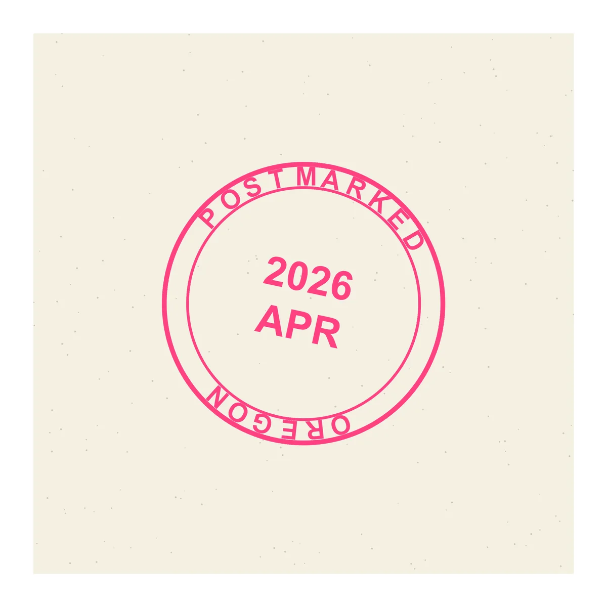 POSTMARKED Rubber Stamp