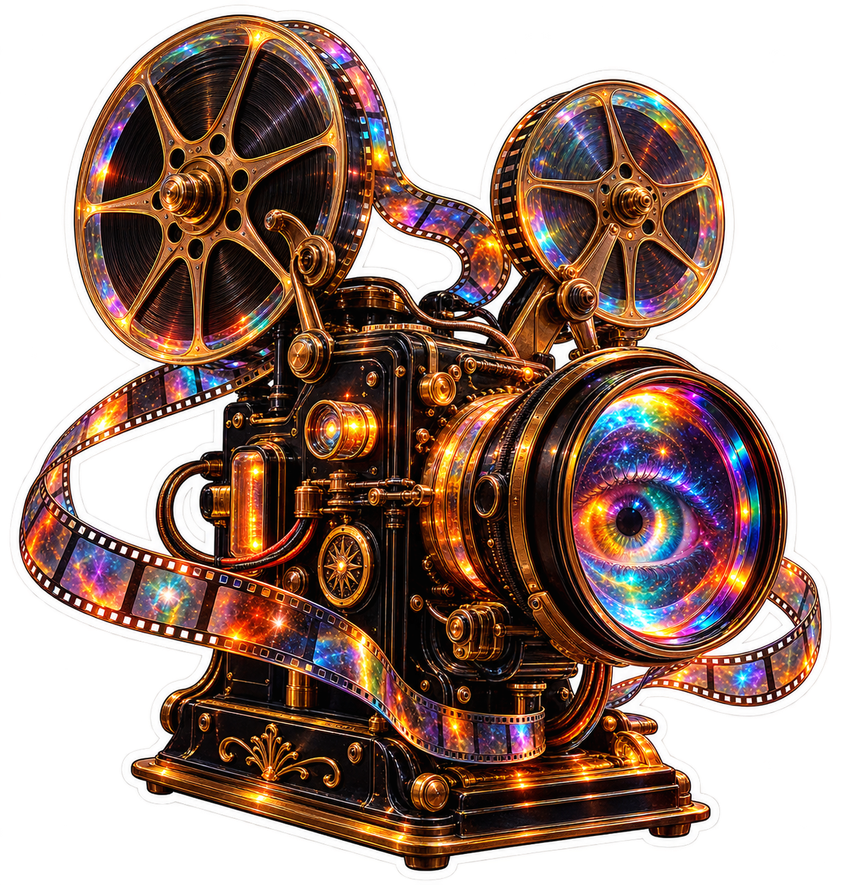 Analog Cosmic Projector die-cut sticker
