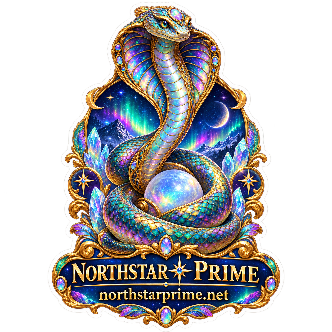 Crystal Cobra sticker artwork