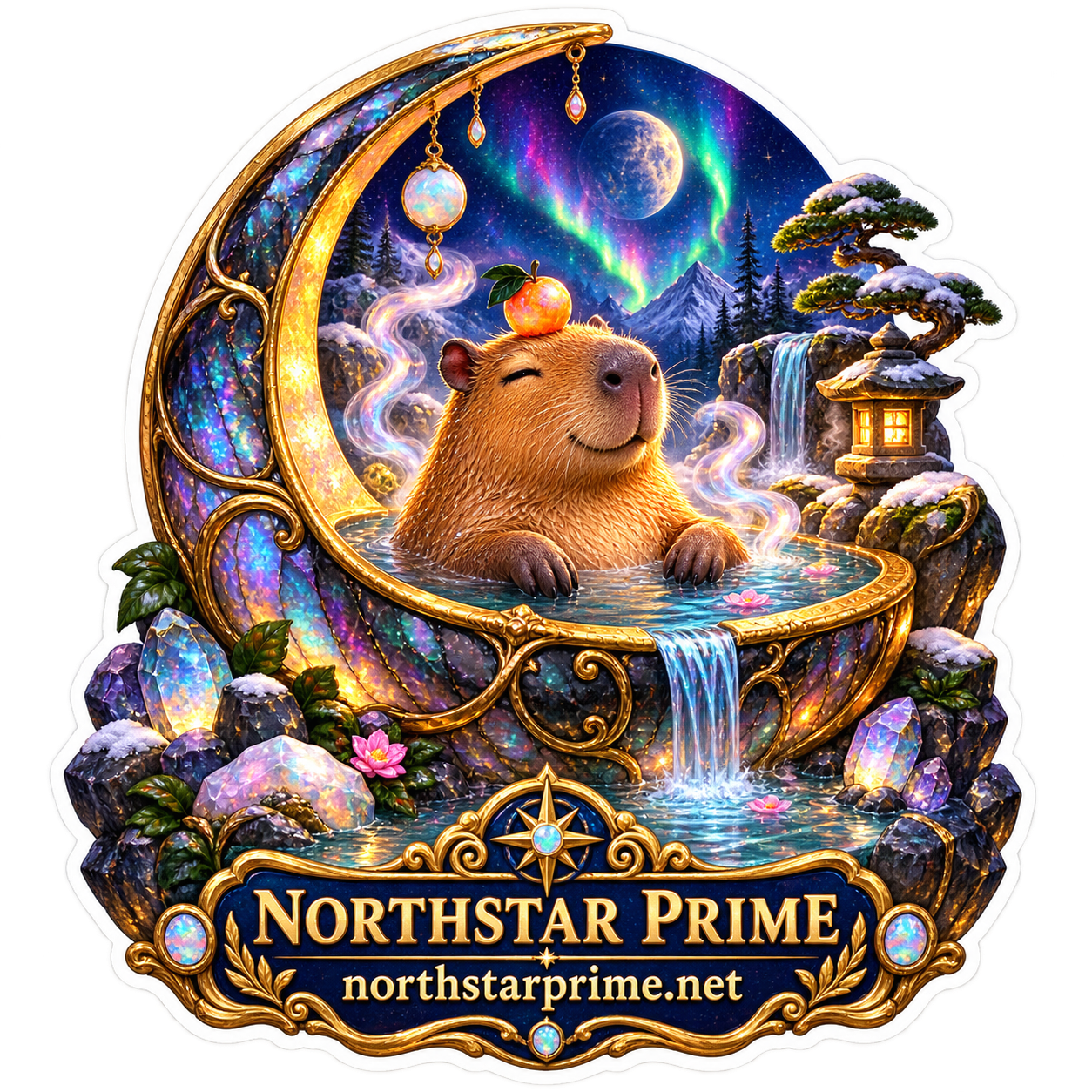 Galaxy Capybara sticker artwork