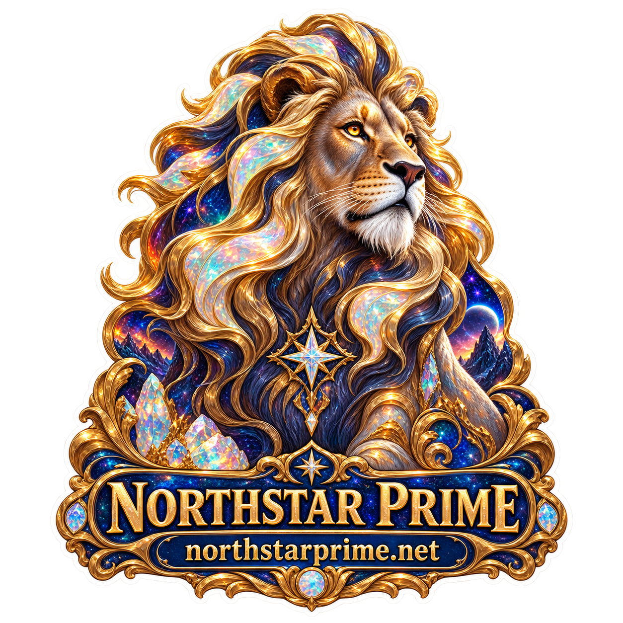 Lunar Lion sticker artwork