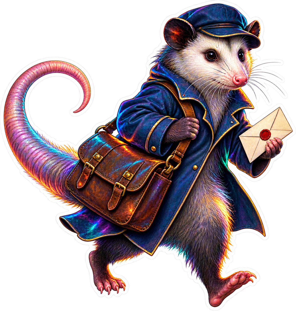 Aurora Night Courier die-cut sticker