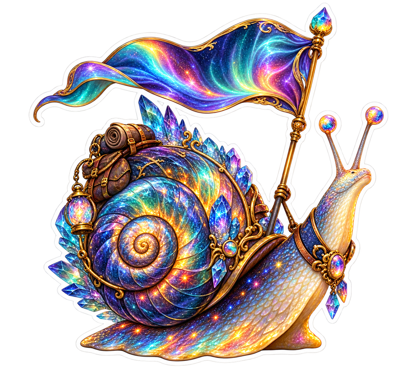 Aurora Pennant Snail die-cut sticker