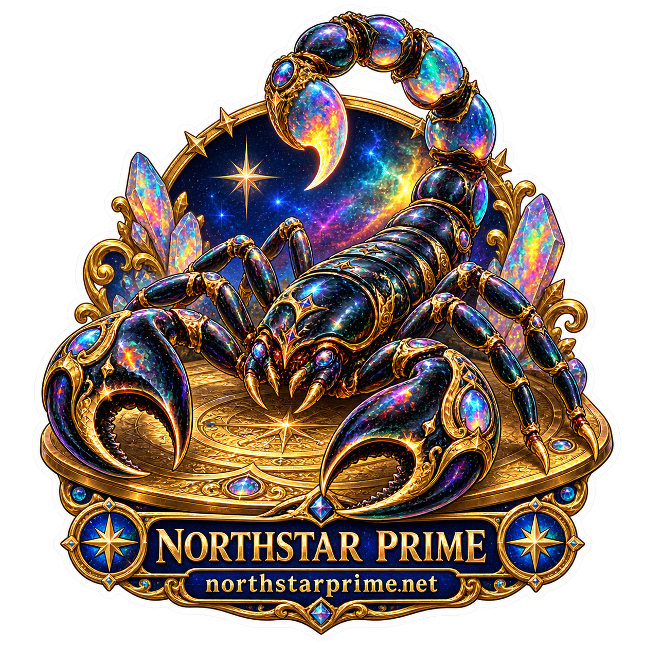 Prism Scorpion sticker artwork