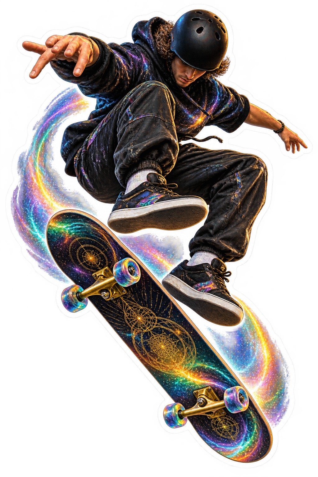 Aurora Kickflip die-cut sticker