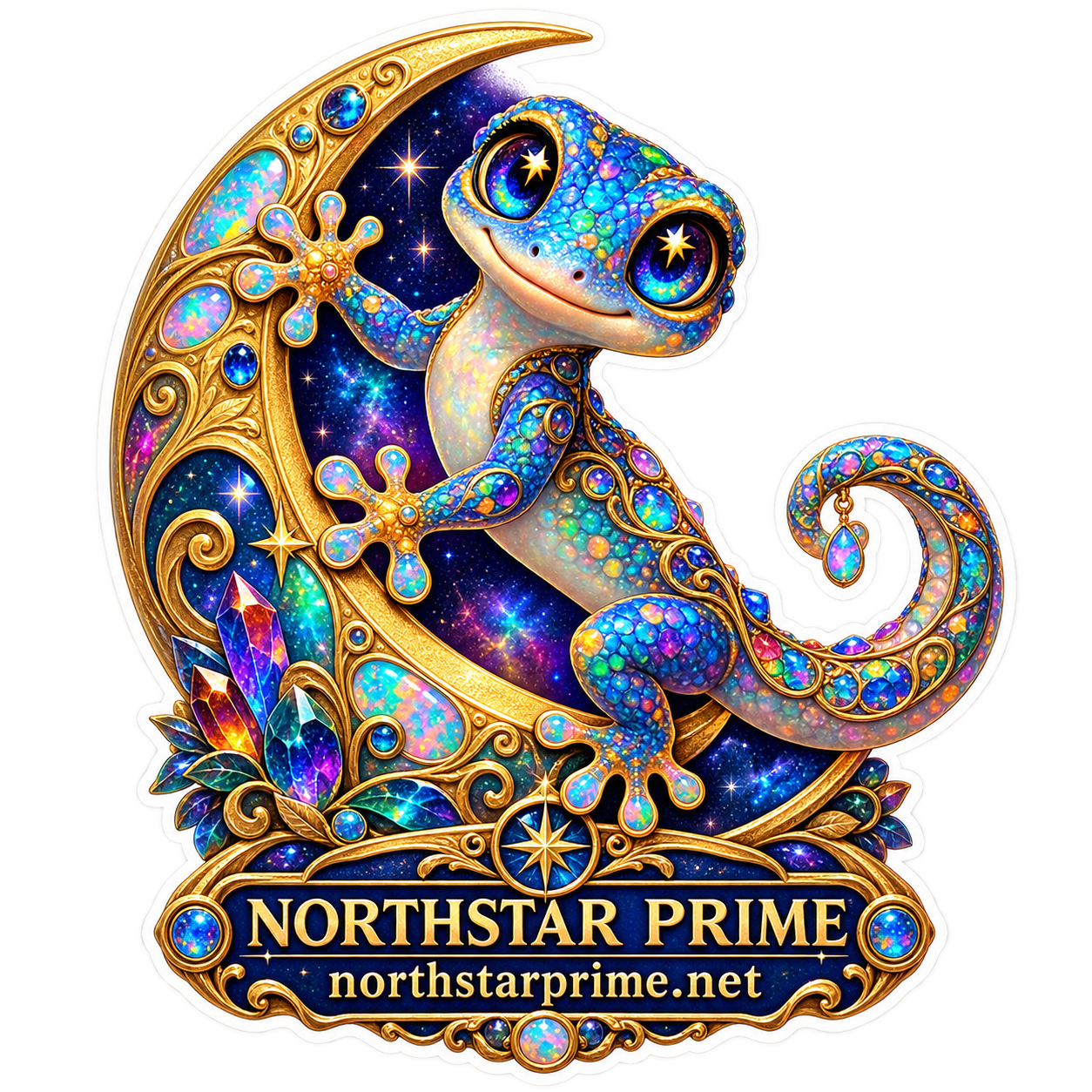 Star Gecko sticker artwork