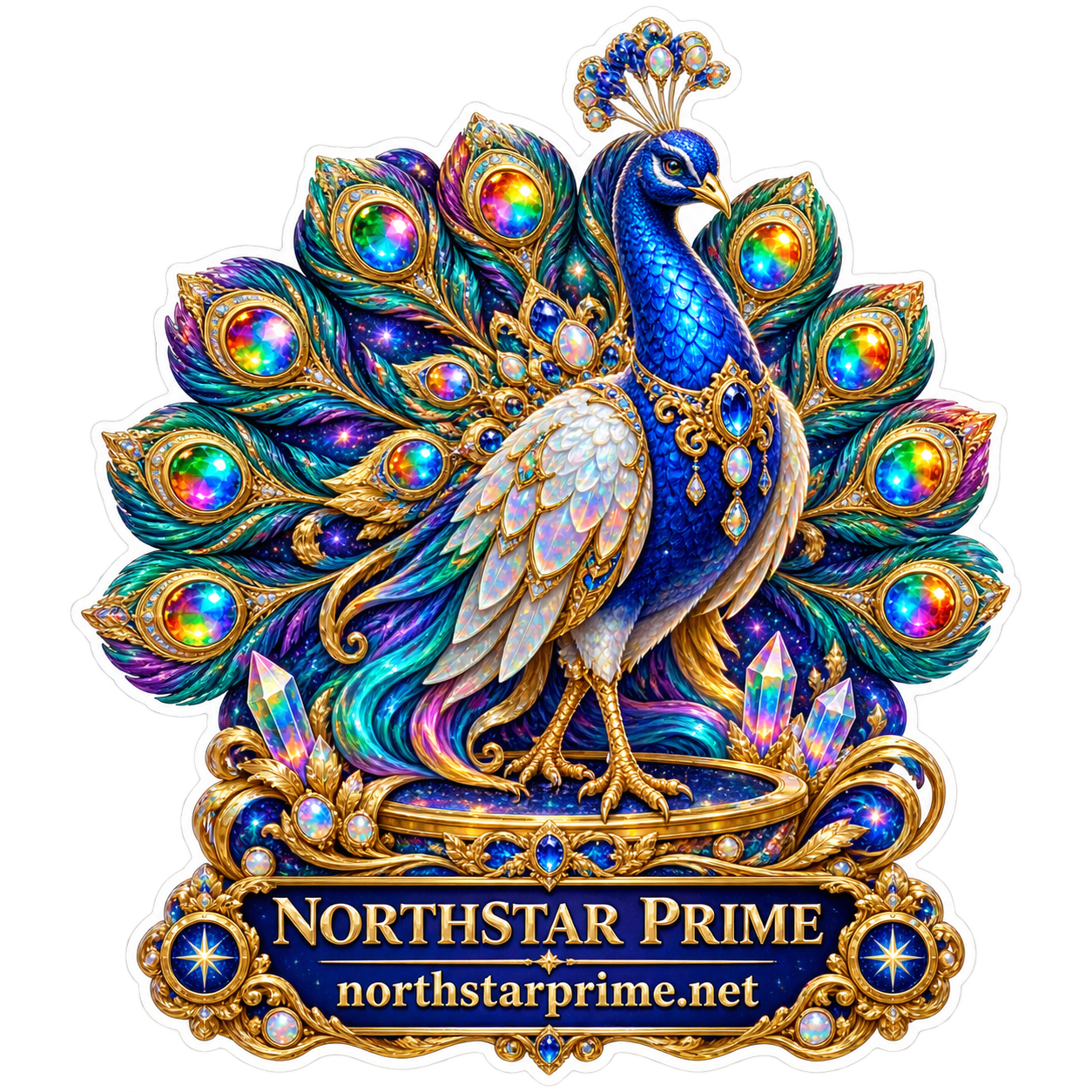 Star Peacock sticker artwork