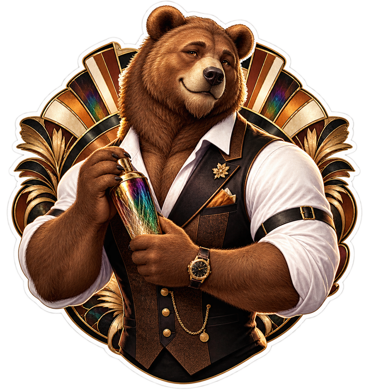 Bear Pride Speakeasy die-cut sticker