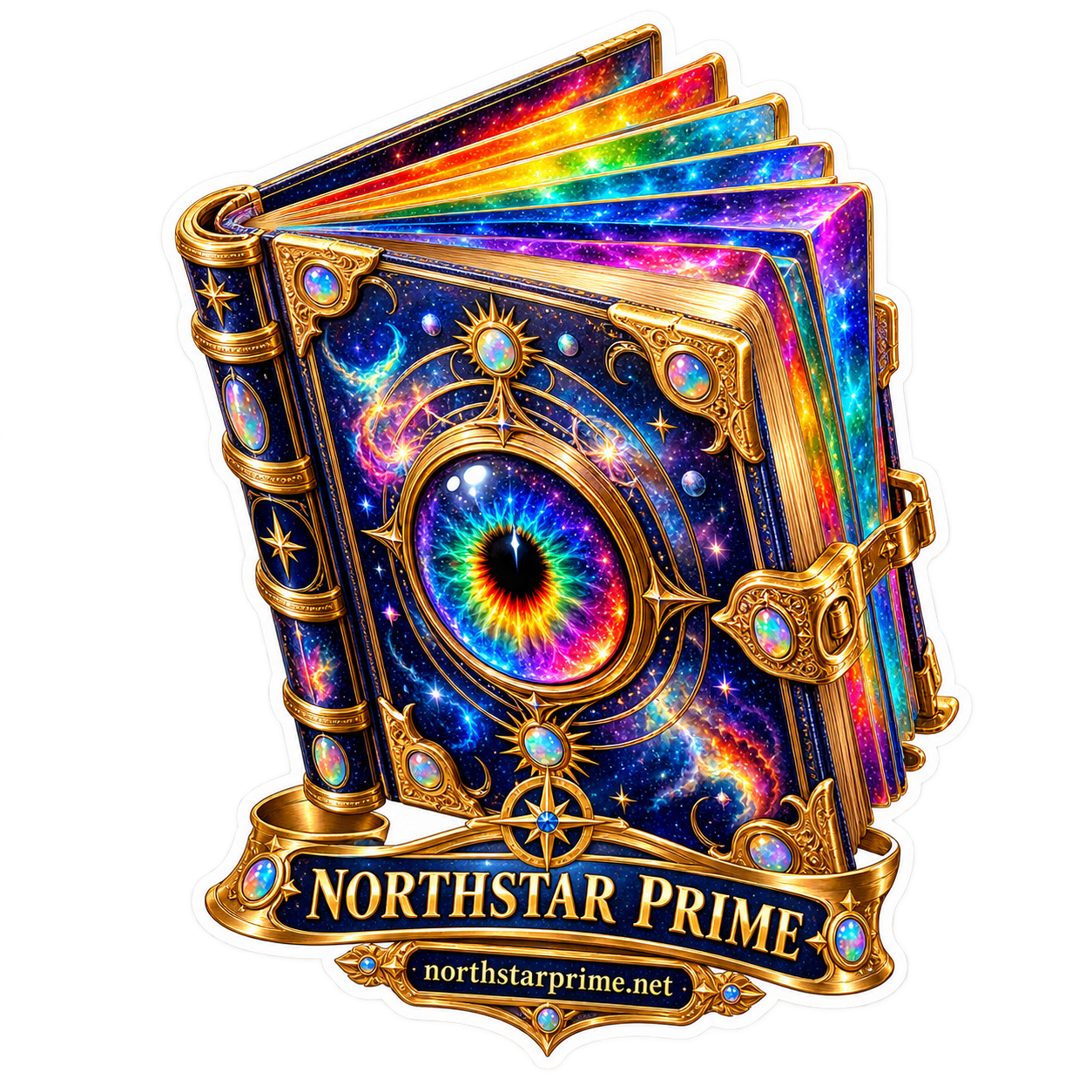 Galaxy Grimoire sticker artwork