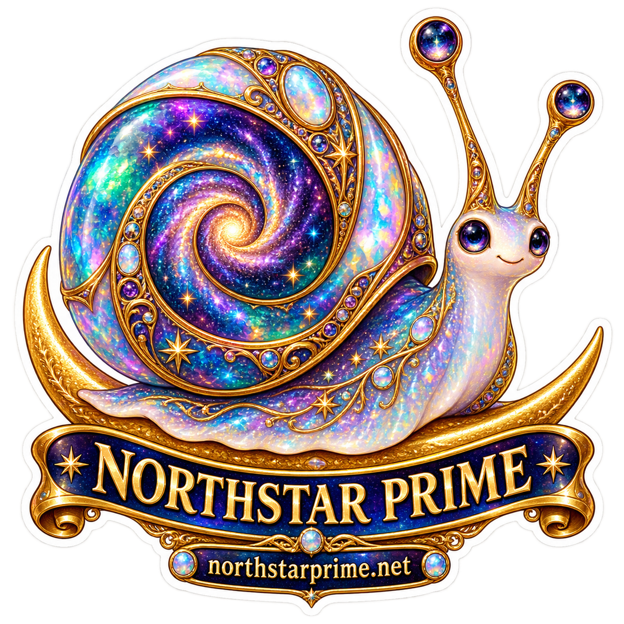 Galaxy Snail sticker artwork