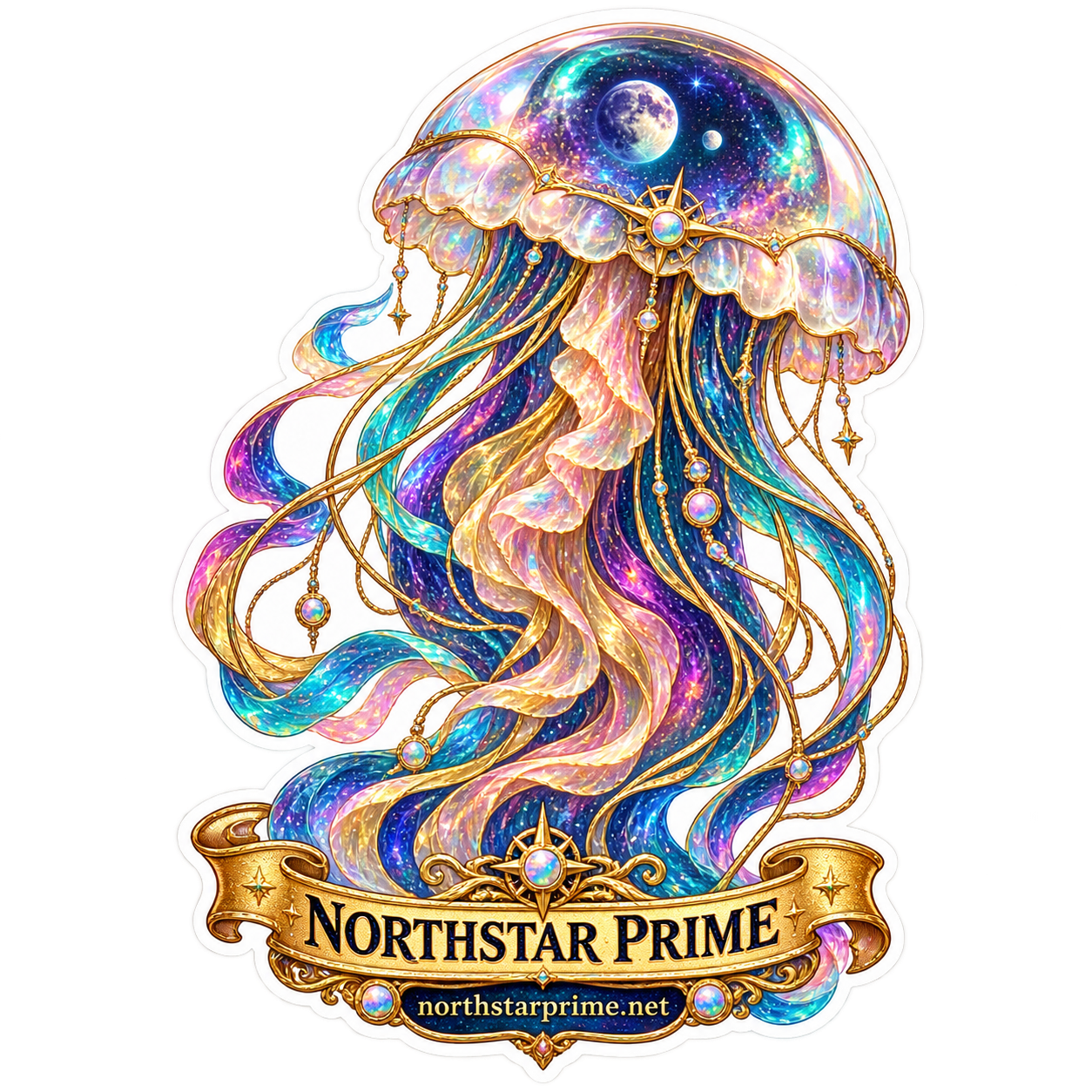 Moon Jelly sticker artwork
