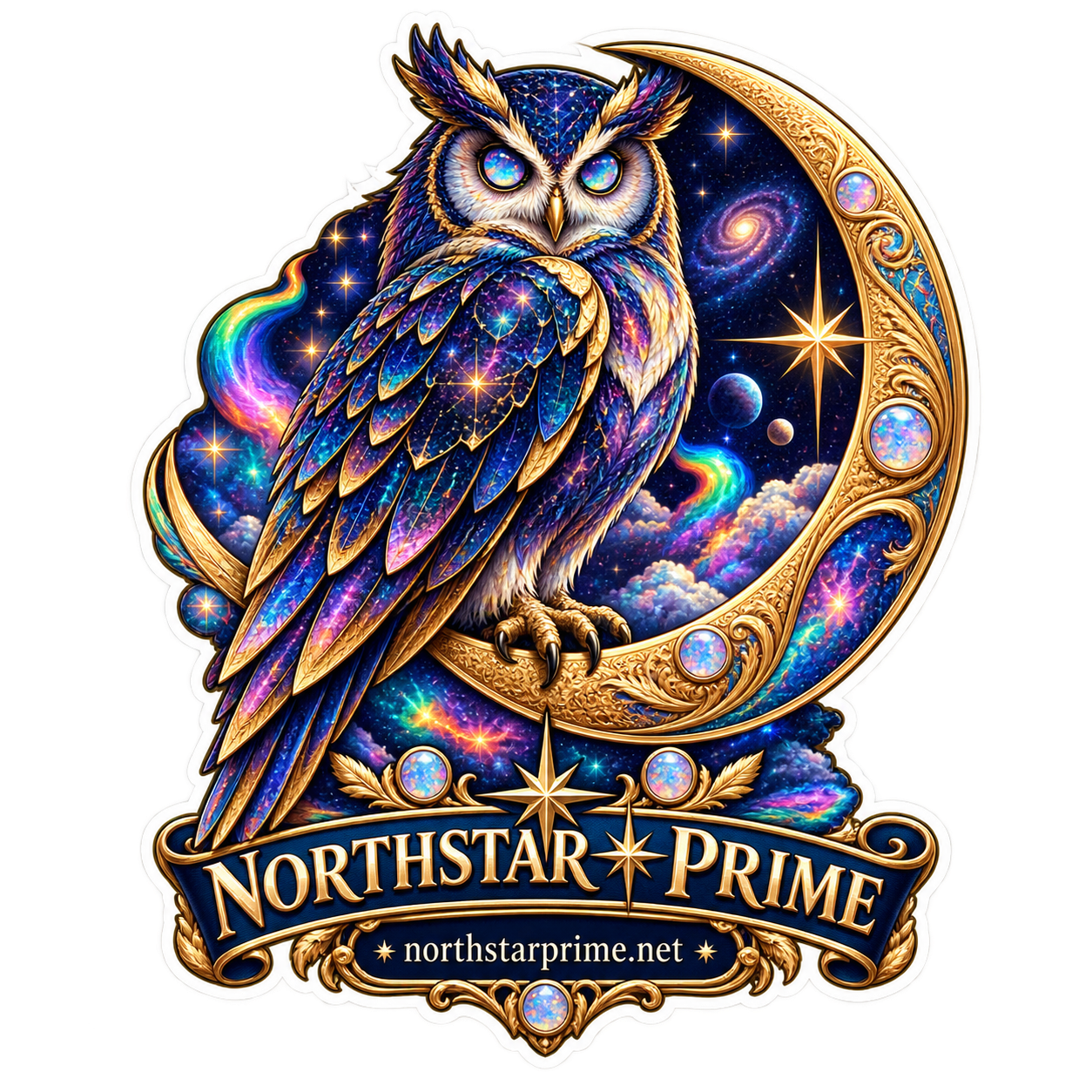 Moon Owl sticker artwork