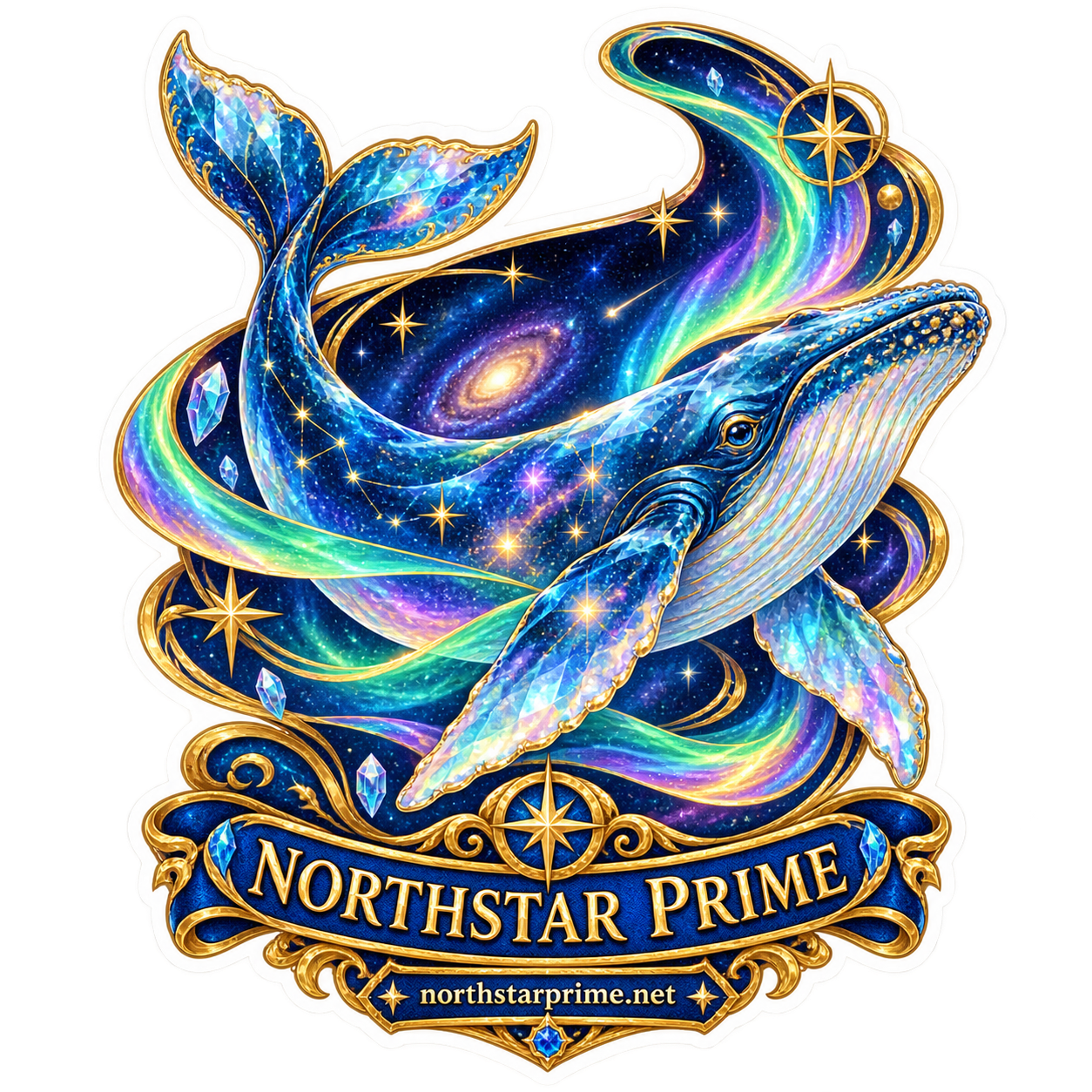 Star Whale sticker artwork