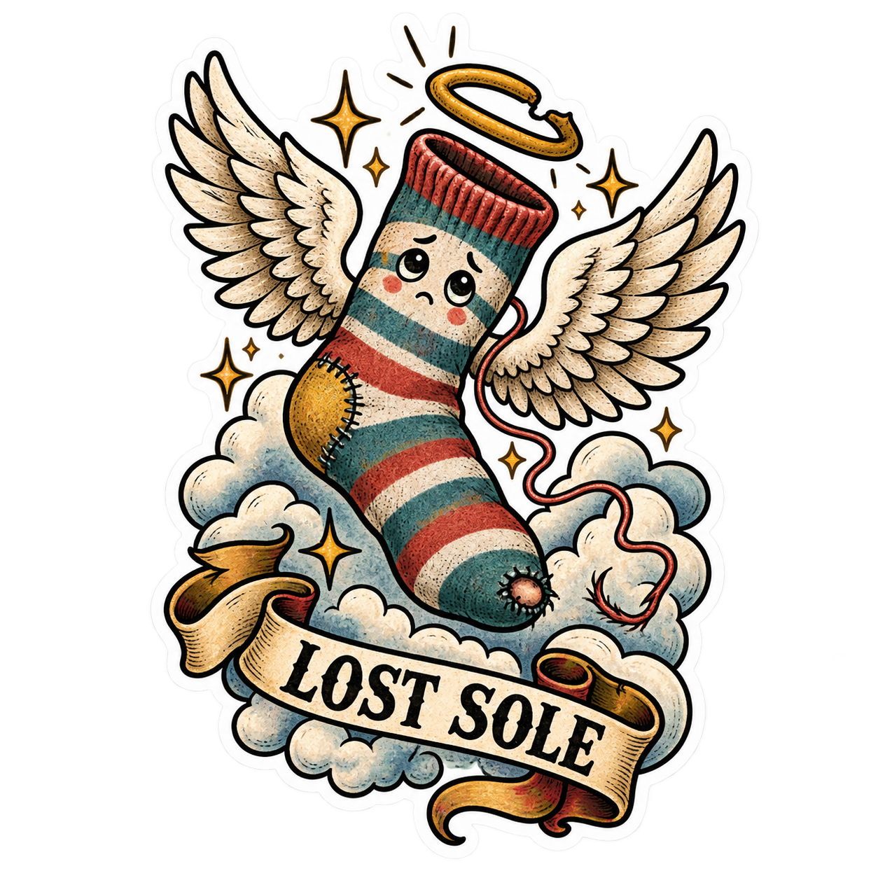 Lost Sole sticker artwork