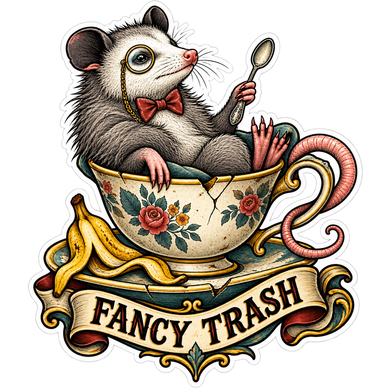 Fancy Trash sticker artwork