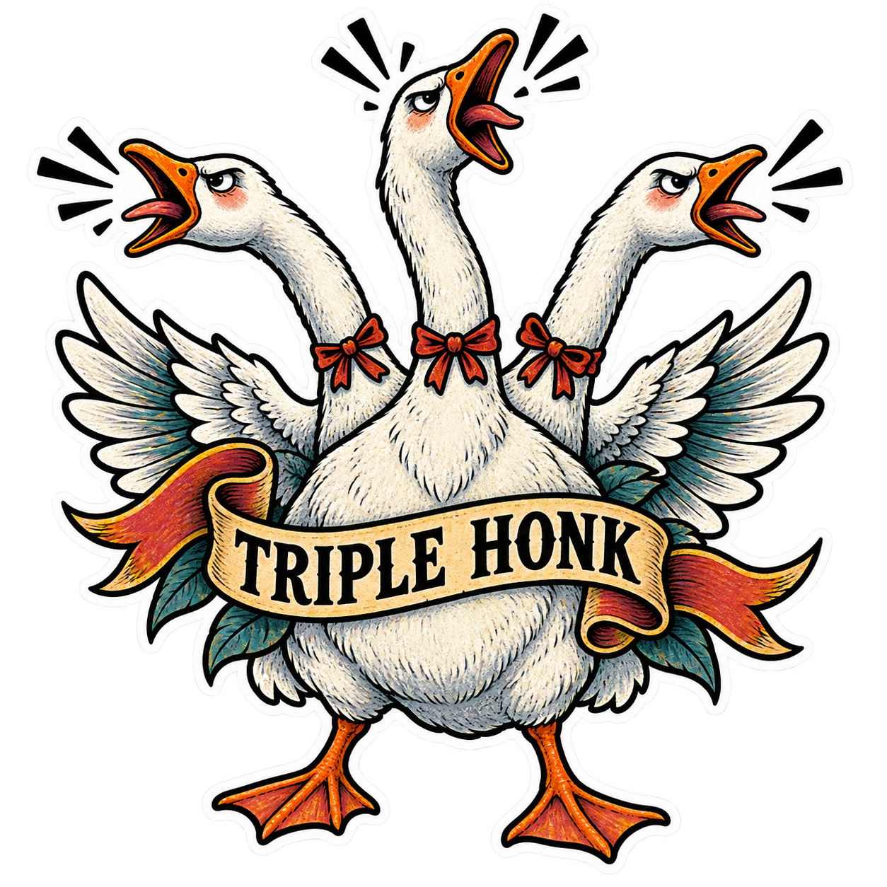 Triple Honk sticker artwork
