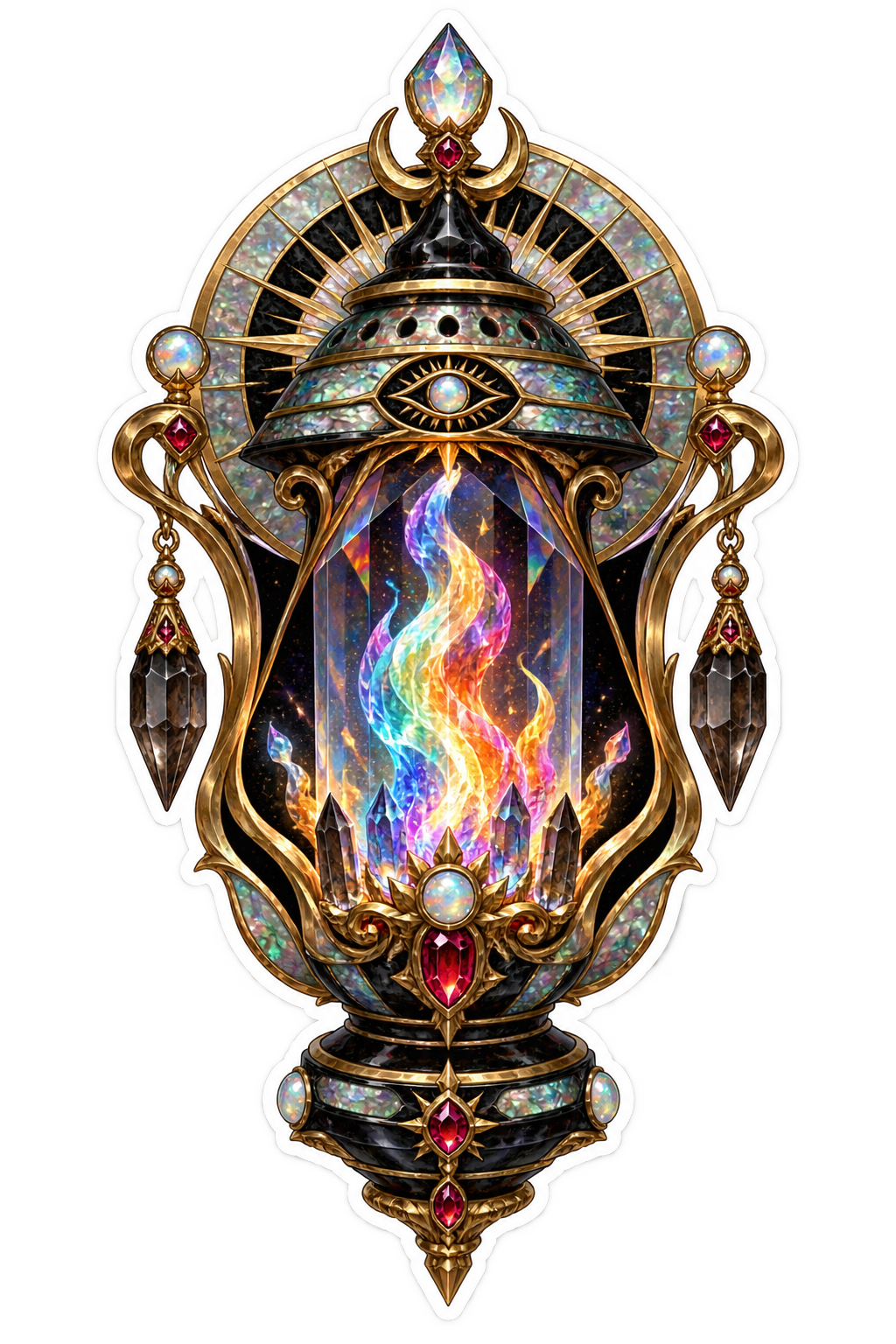 Eternal Flame Reliquary die-cut sticker
