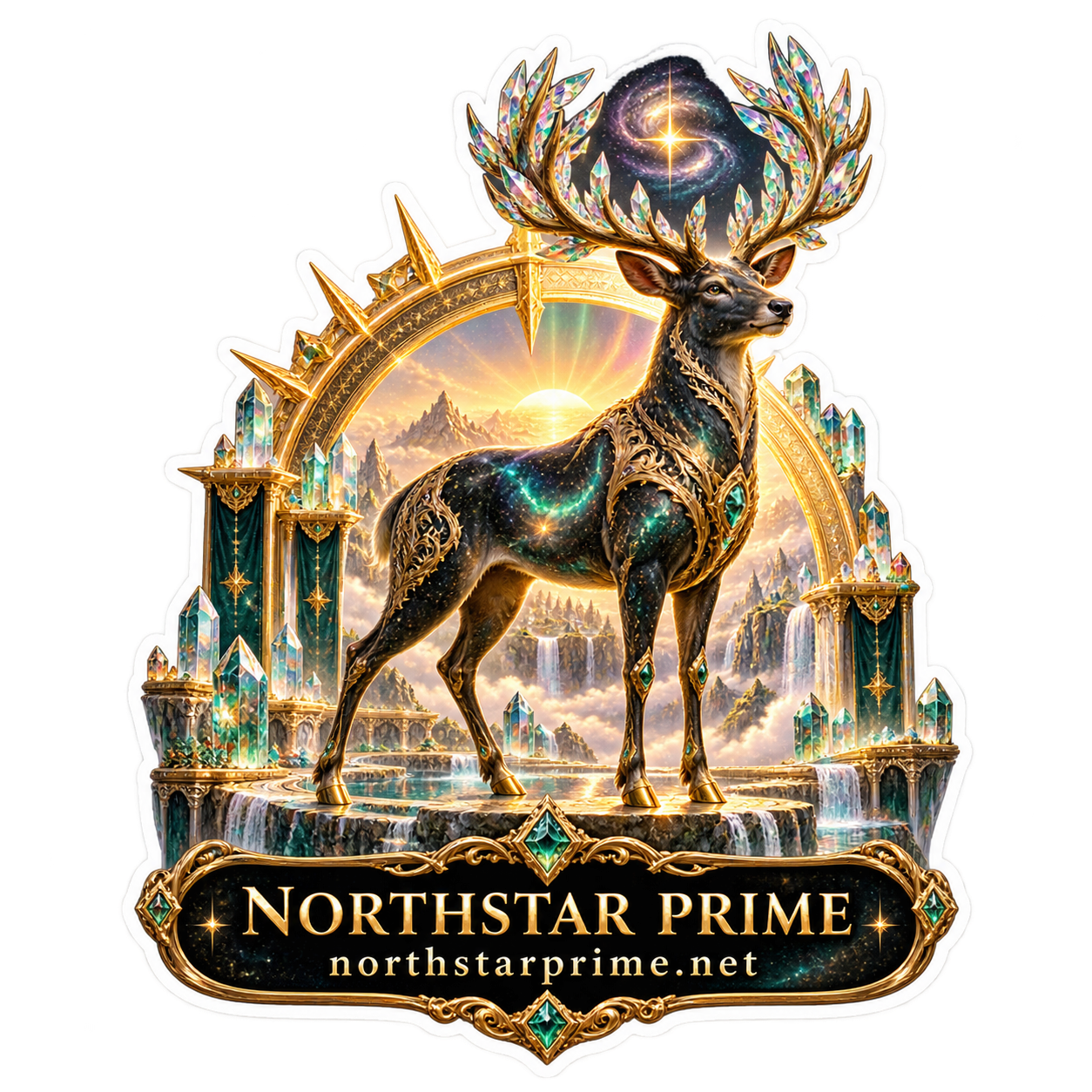 Aurora Stag sticker artwork