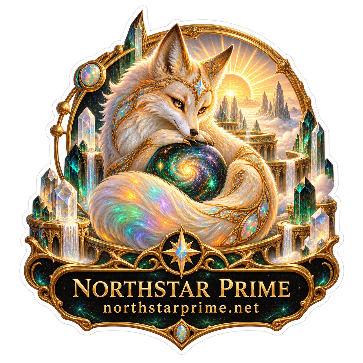 Celestial Fox sticker artwork