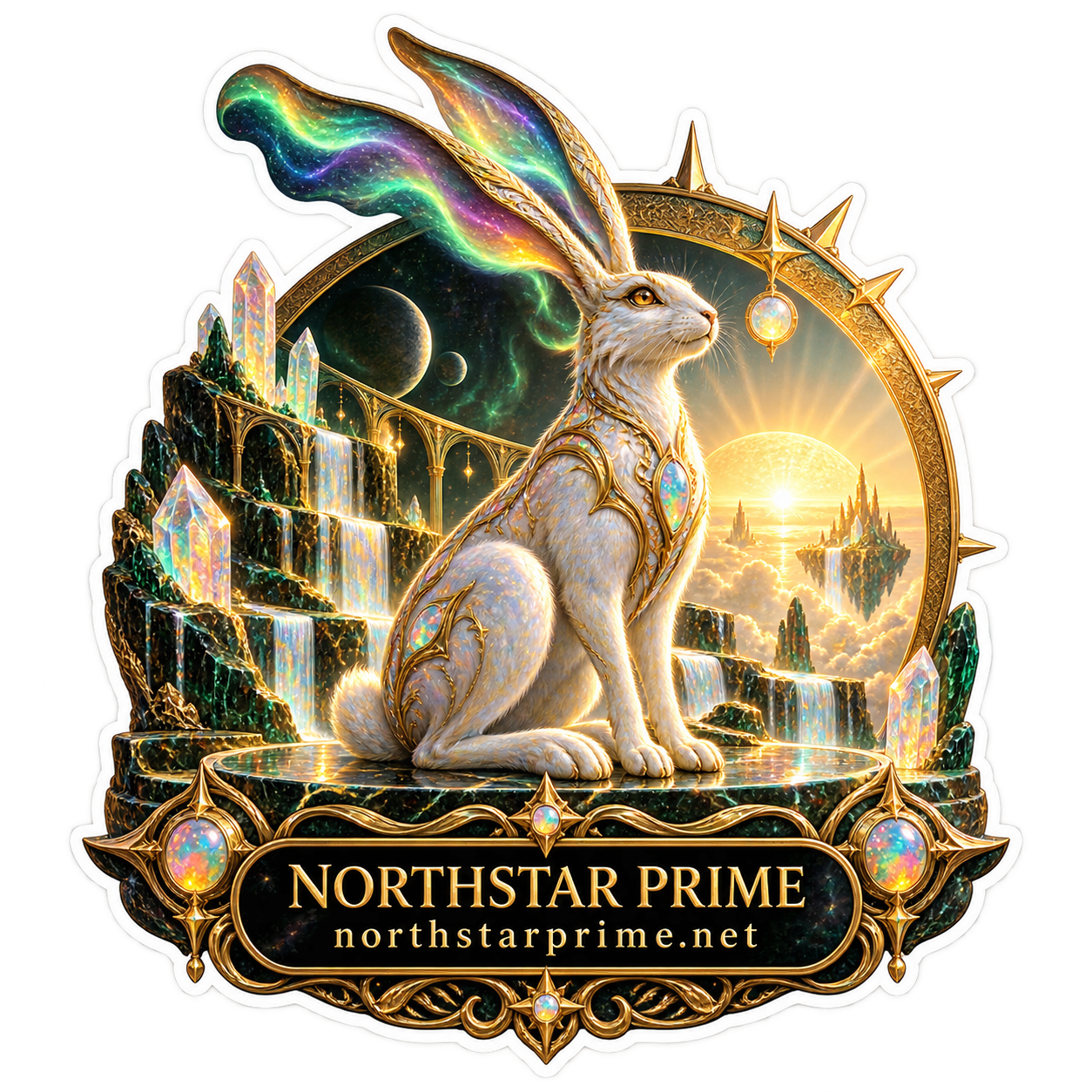 Cosmic Hare sticker artwork