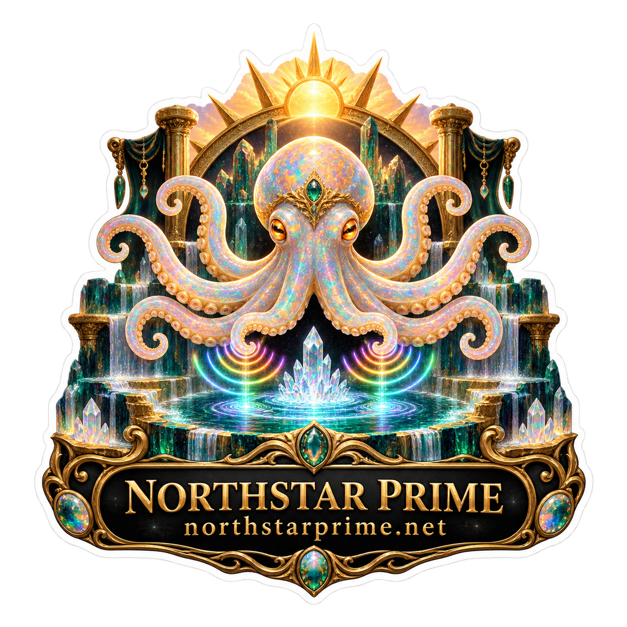 Cosmic Octopus sticker artwork