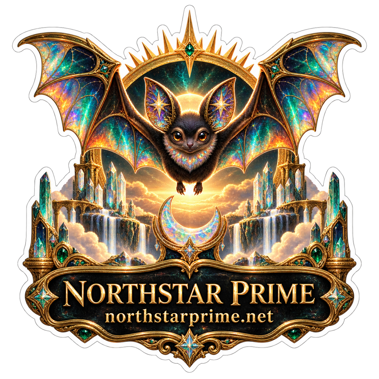 Crystal Bat sticker artwork