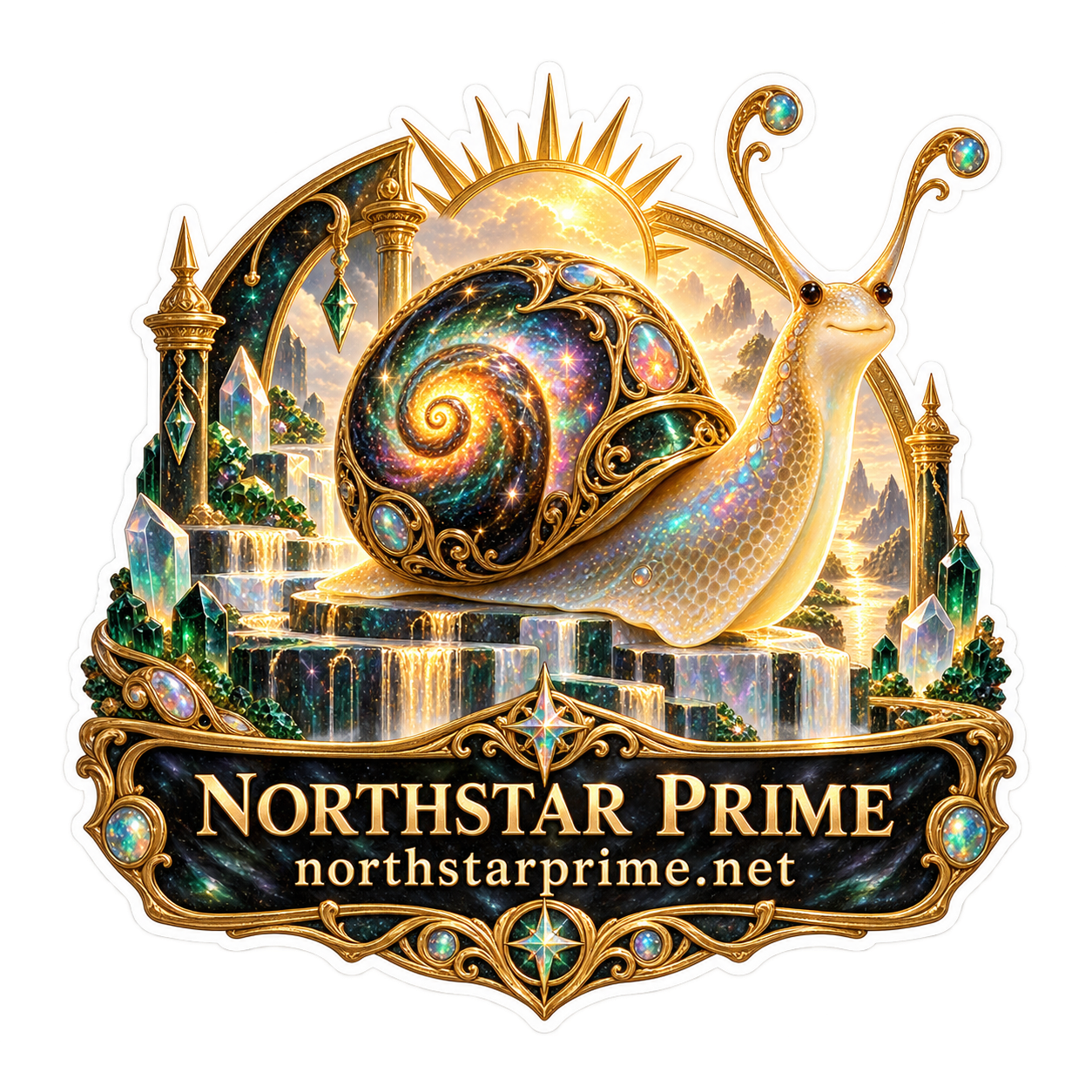 Galaxy Snail sticker artwork