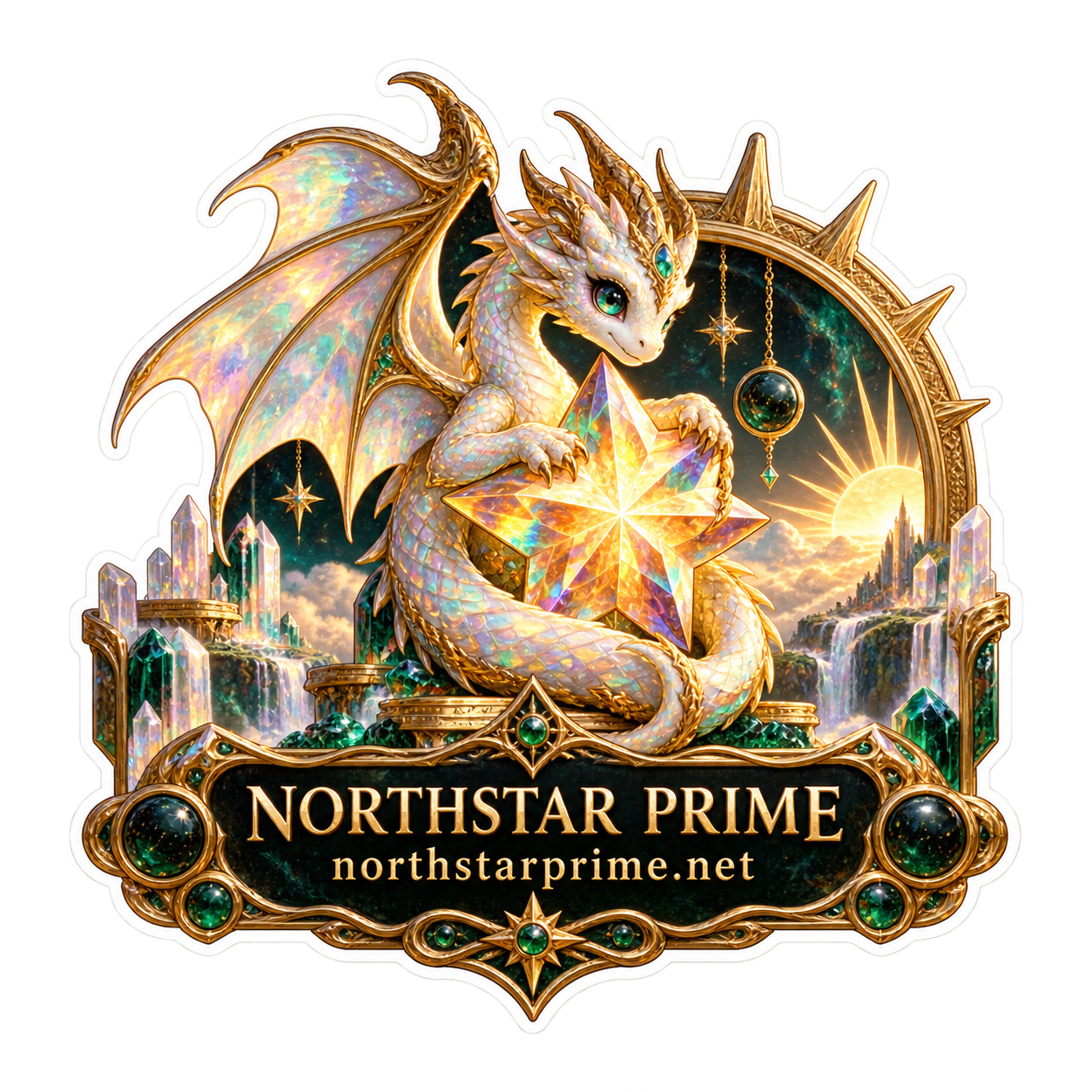Prism Dragon sticker artwork