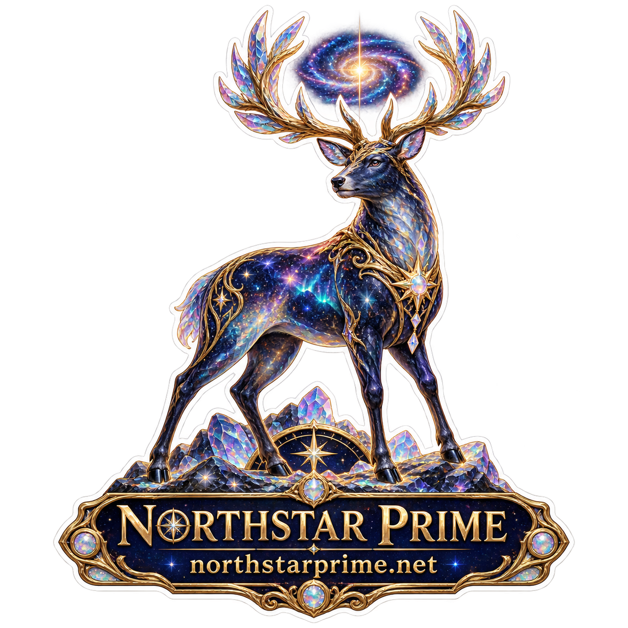 Aurora Stag sticker artwork