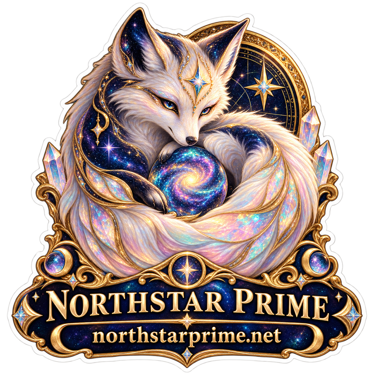 Celestial Fox sticker artwork